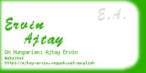 ervin ajtay business card